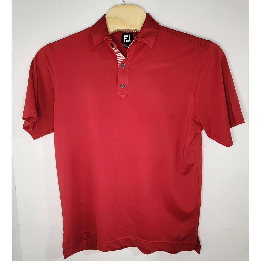 Footjoy‎ Men's Short Sleeve Red Polo Size L
